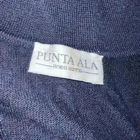 Punta Ala Sz L Merino Wool Pullover Sweater Collared Preppy Dark Academia - Picture 3 of 11